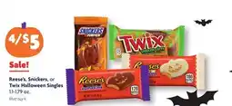 Family Dollar Reese's, Snickers, or Twix Halloween Singles offer