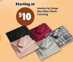 Family Dollar Interiors by Design Microfiber Sheets Twin‑King offer