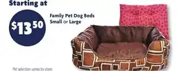 Family Dollar Family Pet Dog Beds Small or Large offer