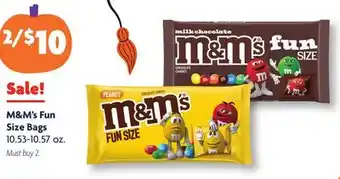 Family Dollar M & M' s Fun Size Bags offer