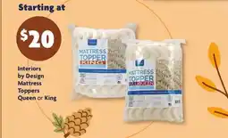 Family Dollar Interiors by Design Mattress Toppers offer