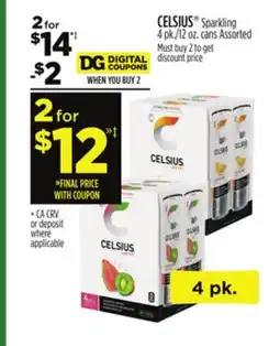 Dollar General CELSIUS Sparkling offer