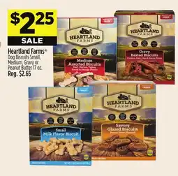 Dollar General Heartland Farms Dog Biscuits Small, Medium, Gravy or Peanut Butter offer