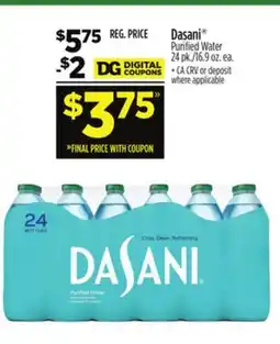 Dollar General Dasani Purified Water offer