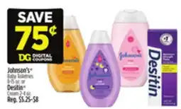 Dollar General Johnson's Baby Toiletries or Desitin Cream offer