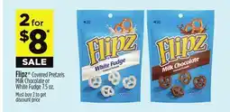 Dollar General Flipz Covered Pretzels Milk Chocolate or White Fudge offer