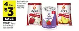 Dollar General Yoplait Yogurt 6 oz. or Whips! 4 oz offer