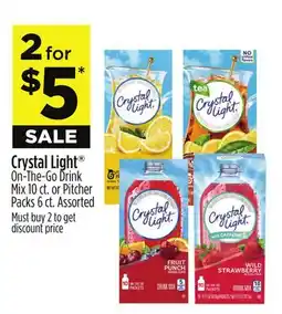 Dollar General Crystal Light On-The-Go Drink Mix 10 ct. or Pitcher Packs 6 ct offer