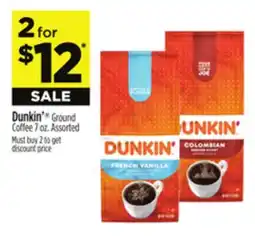 Dollar General Dunkin' Ground Coffee offer