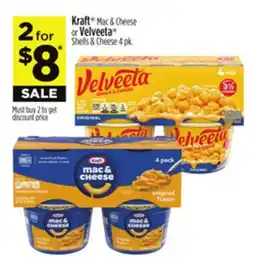 Dollar General Kraft Mac & Cheese or Velveeta Shells & Cheese offer
