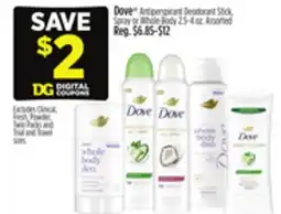 Dollar General Dove Antiperspirant Deodorant offer