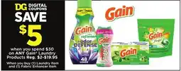 Dollar General Gain Laundry Products offer