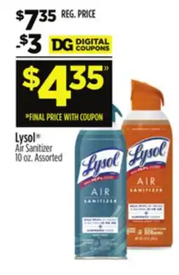 Dollar General Lysol Air Sanitizer offer