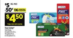Dollar General True Living Trash Bags offer