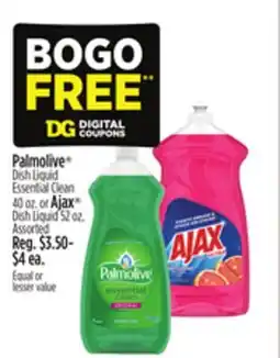 Dollar General Palmolive Dish Liquid Essential Clean 40 oz. or Ajax Dish Liquid 52 oz offer