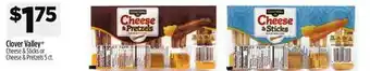 Dollar General Clover Valley Cheese & Sticks or Cheese & Pretzels offer