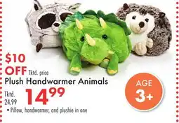 Boscov's Plush Handwarmer Animals offer