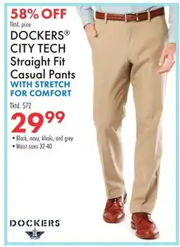 Boscov's DOCKERS CITY TECH Straight Fit Casual Pants WITH STRETCH FOR COMFORT offer