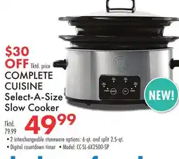 Boscov's COMPLETE CUISINE Select-A-Size Slow Cooker offer