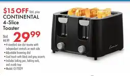 Boscov's CONTINENTAL 4-Slice Toaster offer