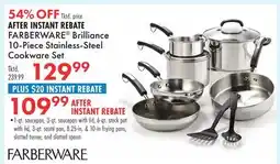 Boscov's FARBERWARE Brilliance 10-Piece Stainless-Steel Cookware Set offer