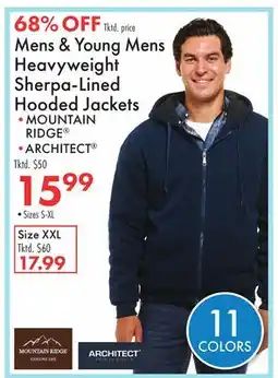 Boscov's Mens & Young Mens Heavyweight Sherpa-Lined Hooded Jackets offer