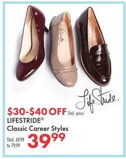 Boscov's LIFESTRIDE Classic Career Styles offer