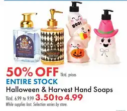 Boscov's Halloween & Harvest Hand Soaps offer