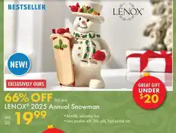 Boscov's LENOX 2025 Annual Snowman offer