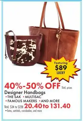 Boscov's Designer Handbags offer