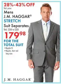 Boscov's Mens J.M. HAGGAR STRETCH Suit Separates offer