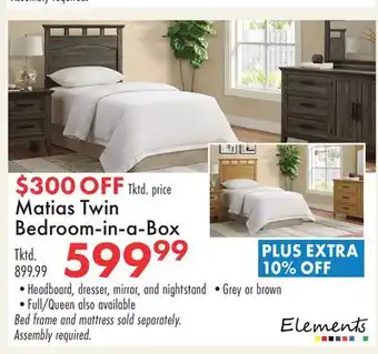 Boscov's Matias Twin Bedroom-in-a-Box offer