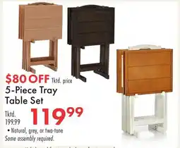 Boscov's 5-Piece Tray Table Set offer