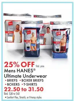 Boscov's Mens HANES Ultimate Underwear offer