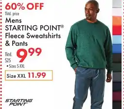 Boscov's Mens STARTING POINT Fleece Sweatshirts & Pants offer