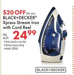 Boscov's BLACK + DECKER Xpress Stream Iron with Cord Reel offer