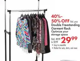 Boscov's Double Freestanding Garment Rack Optimize your storage space offer