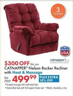 Boscov's CATNAPPER Nelson Rocker Recliner with Heat & Massage offer