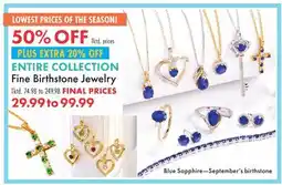 Boscov's Fine Birthstone Jewelry offer