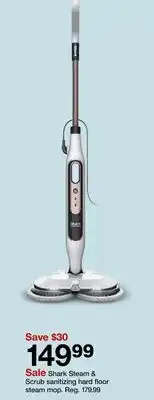 Target Shark Steam & Scrub sanitizing hard floor steam mop offer