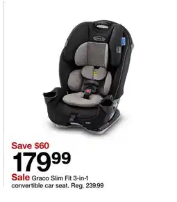 Target Graco Slim Fit 3-in-1 convertible car seat offer