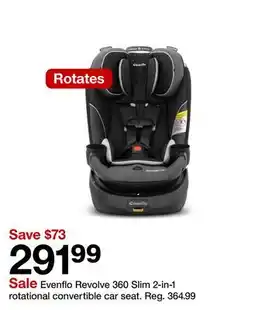 Target Evenflo Revolve 360 Slim 2-in-1 rotational convertible car seat offer