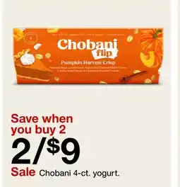 Target Chobani 4-ct. yogurt offer
