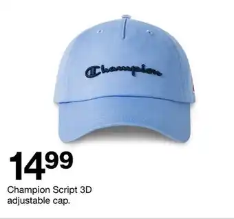 Target Champion Script 3D adjustable cap offer
