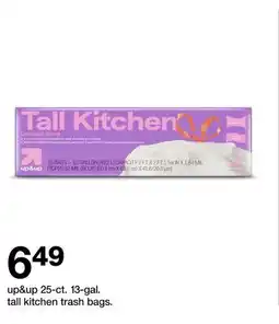 Target up&up 25-ct. 13-gal. tall kitchen trash bags offer