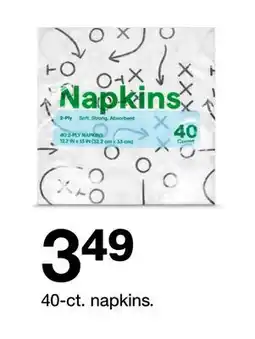 Target 40-ct. napkins offer