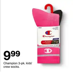 Target Champion 3-pk. kids' crew socks offer