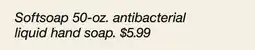 Target Softsoap 50-oz. antibacterial liquid hand soap offer