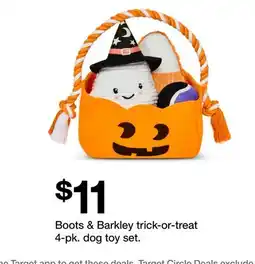 Target Boots & Barkley trick-or-treat 4-pk. dog toy set offer