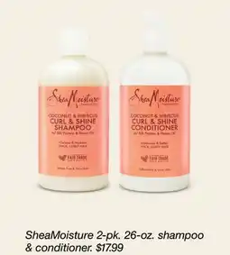Target SheaMoisture 2-pk. 26-oz shampoo & conditioner offer